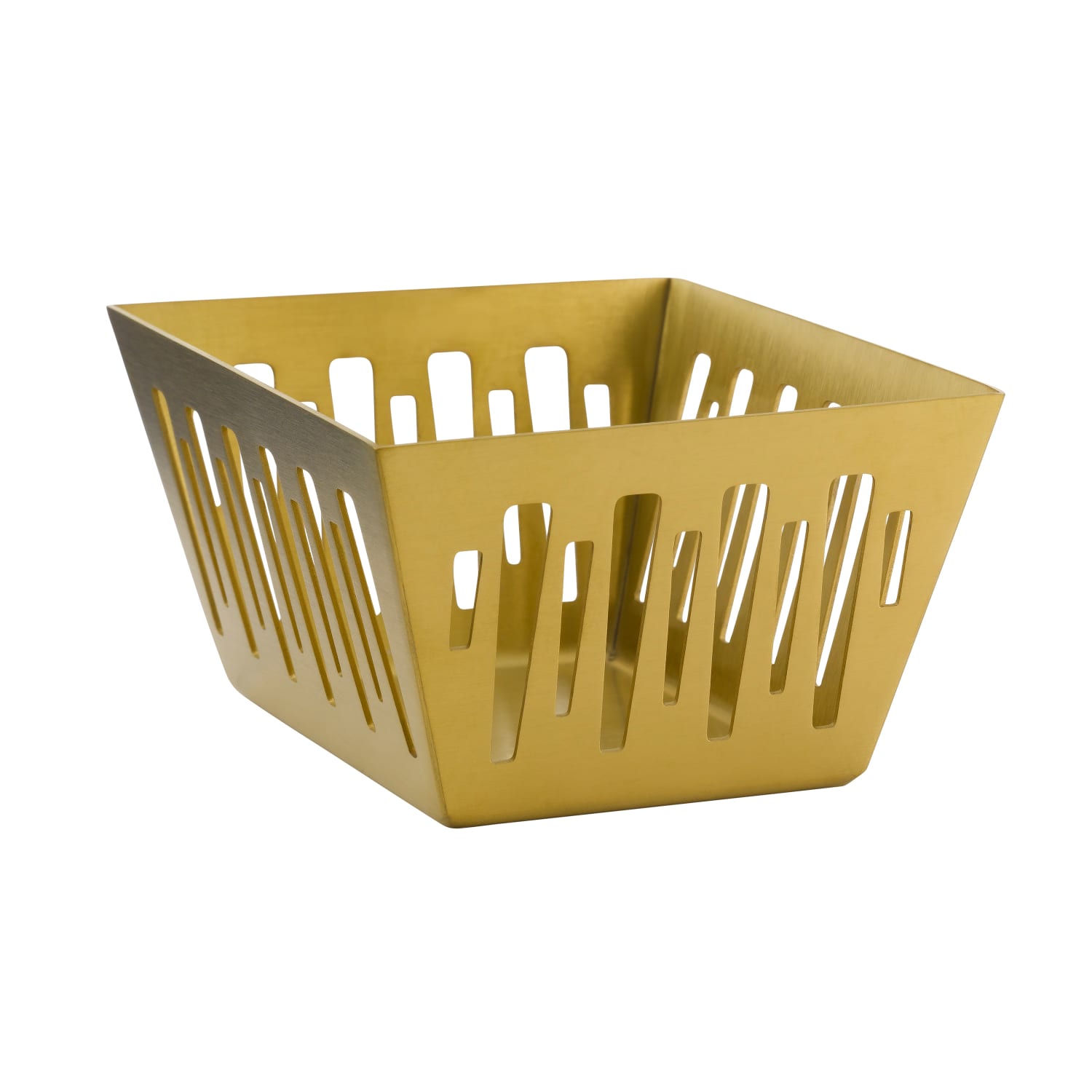 Service Ideas DB-61VG Rectangle Bread Basket, 3 3/4 x 4 3/4 x 2 1/4, Stainless Steel, Vintage Gold