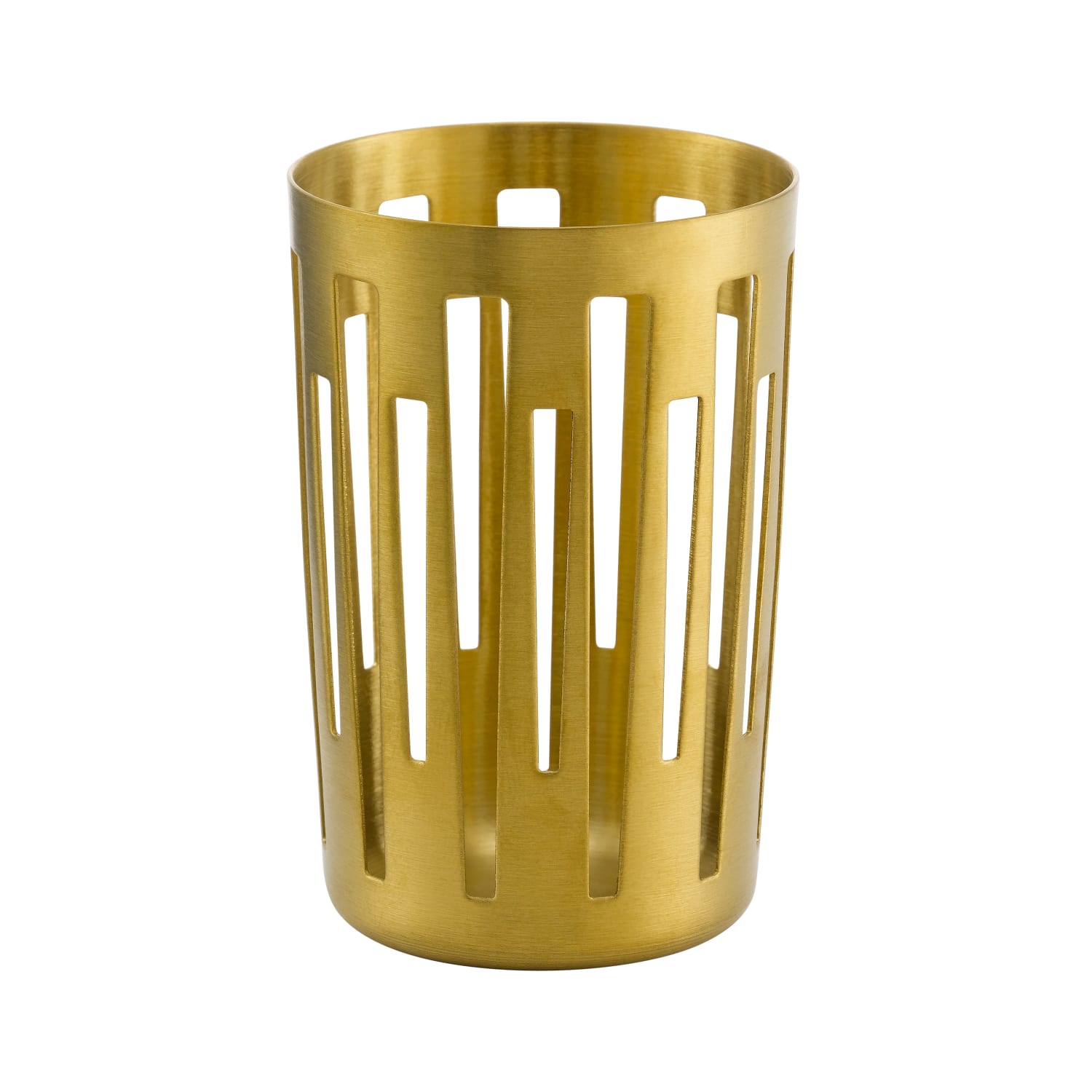 Service Ideas DB-70VG Round Breadstick Basket, 3 3/4 x 6, Stainless Steel, Vintage Gold