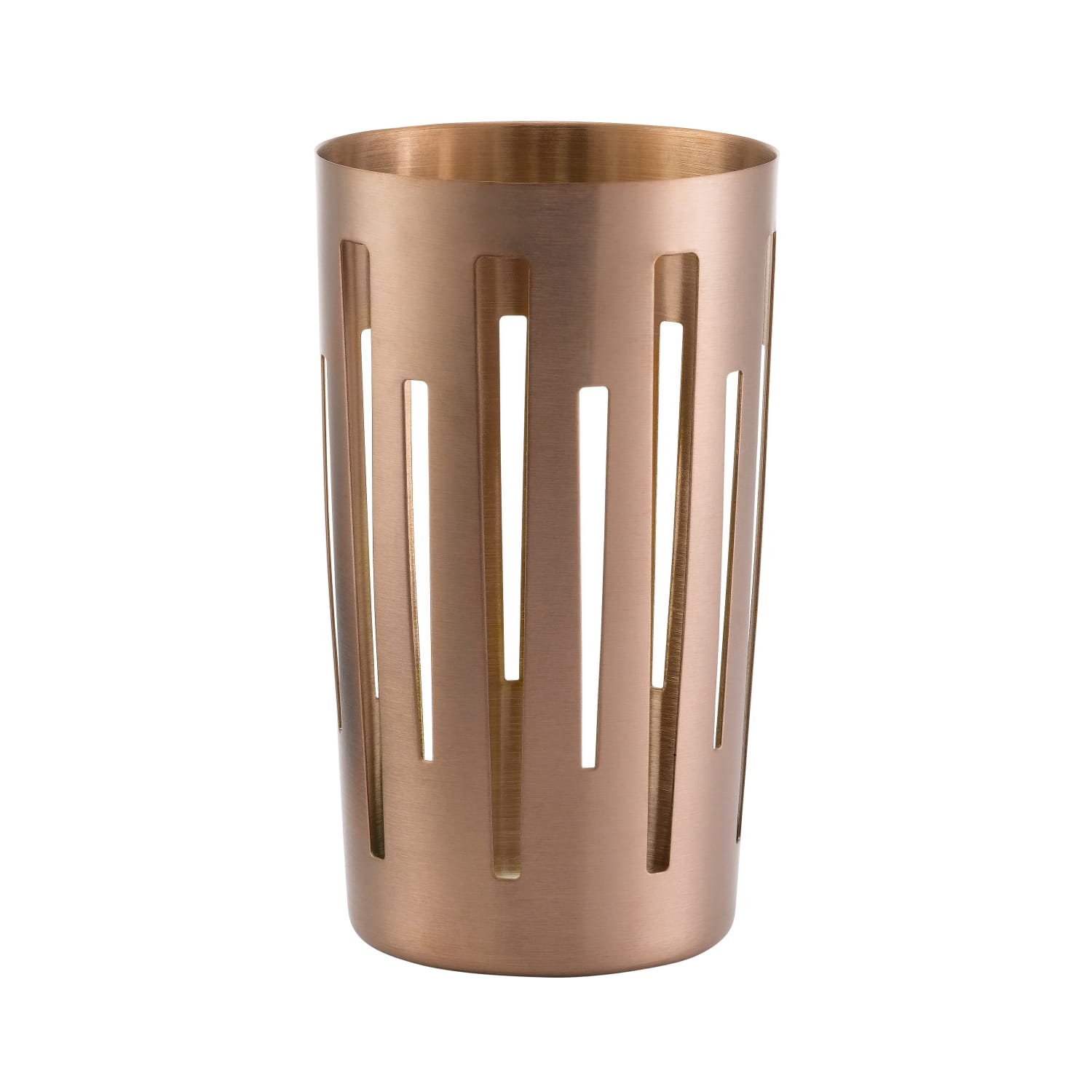 Service Ideas DB-70RG Round Breadstick Basket, 3 3/4 x 6, Stainless Steel, Rose Gold