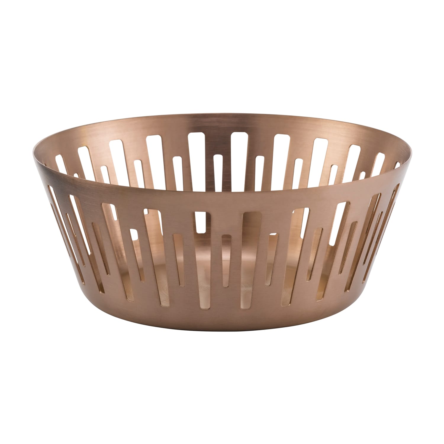 Service Ideas DB-75RG Round Bread Basket, 6 1/2 x 2 3/4, Stainless Steel, Rose Gold