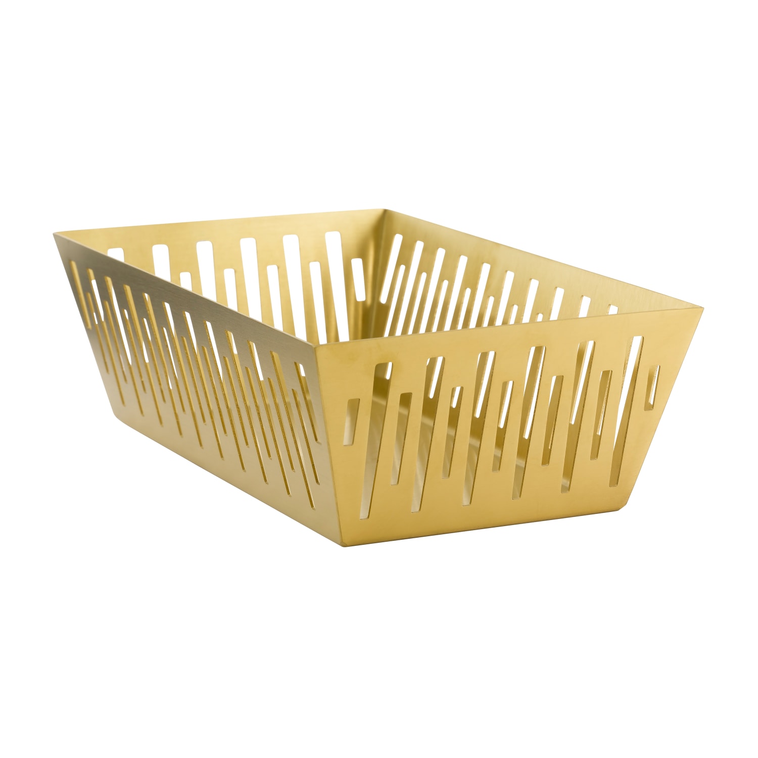 Service Ideas DB-76VG Rectangle Bread Basket, 6 1/4 x 10 1/4 x 3 1/4, Stainless Steel, Vintage Gold