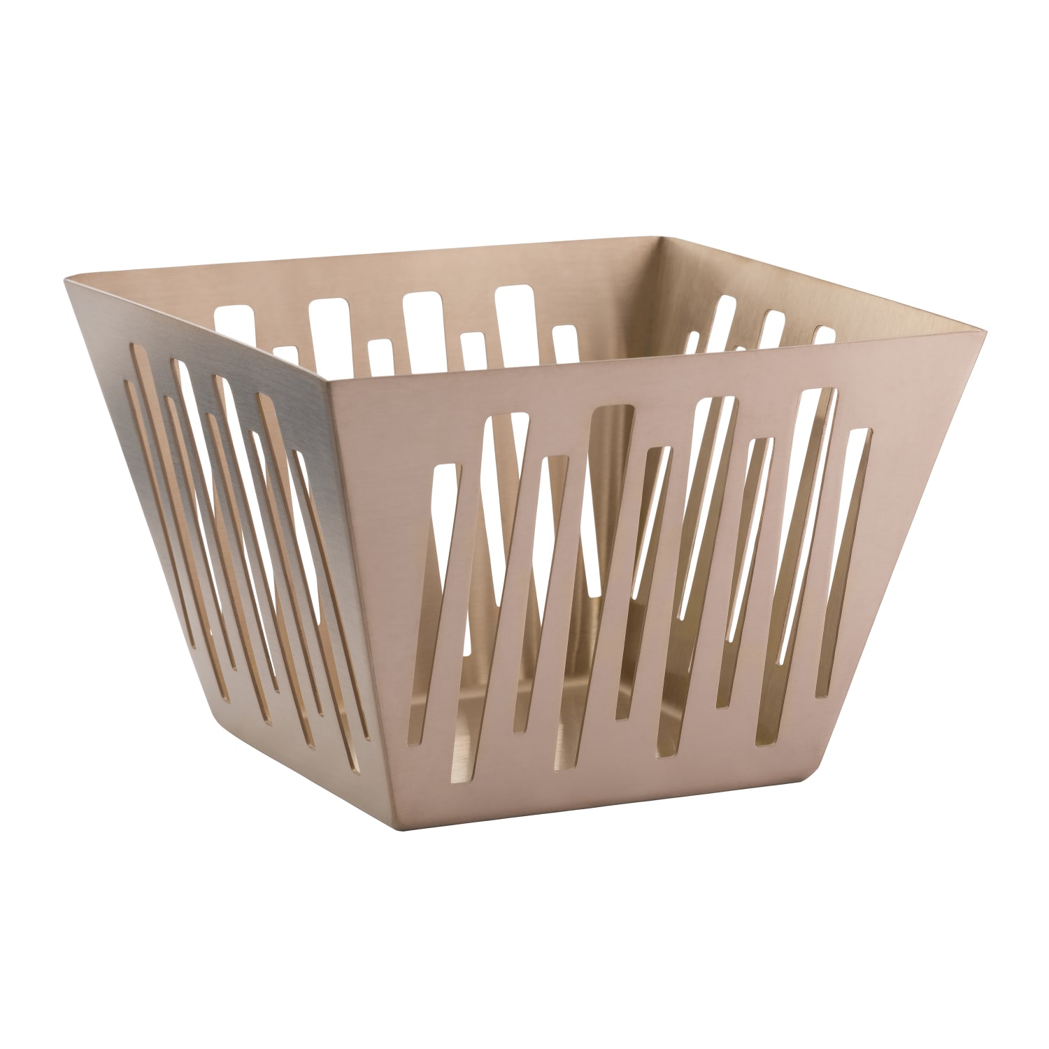 Service Ideas DB-79RG Square Bread Basket, 6 1/2 x 6 1/2 x 4 1/2, Stainless Steel, Rose Gold