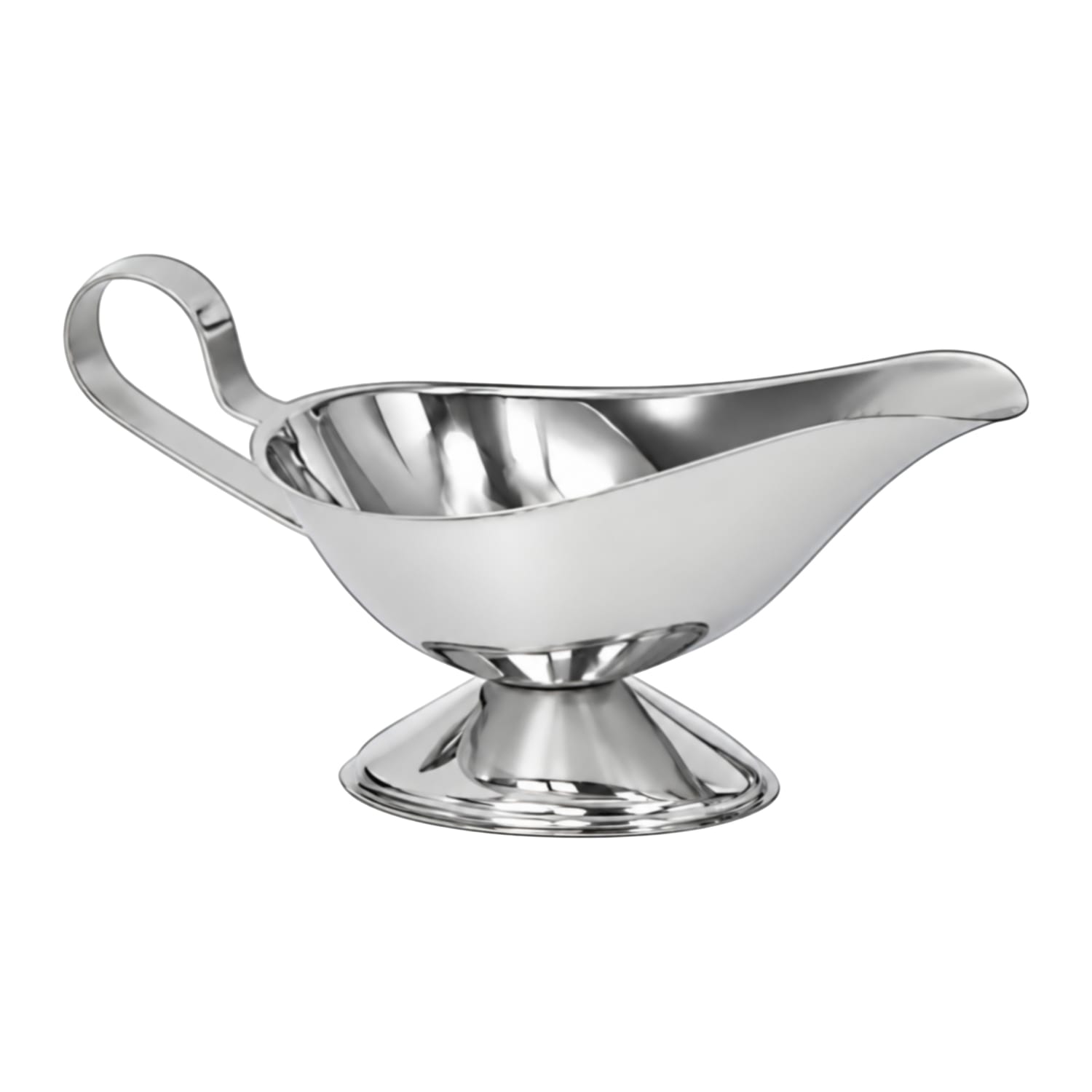 Browne 515061 Gravy Boat, 8 oz, Stainless Steel, Gadroon Base, Silver