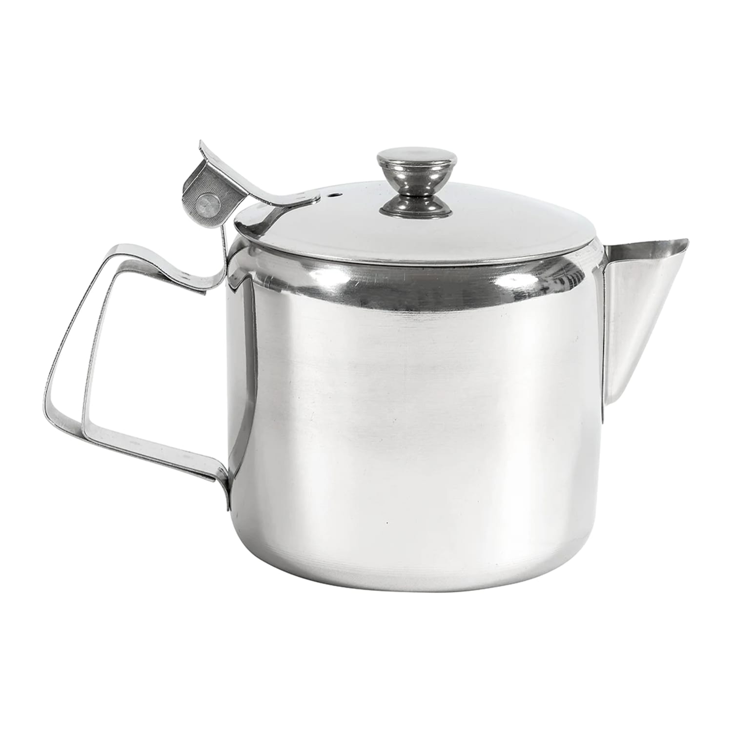 Browne 515000 Economy Teapot, 12 oz, Stainless Steel, 12 Ounce, Silver