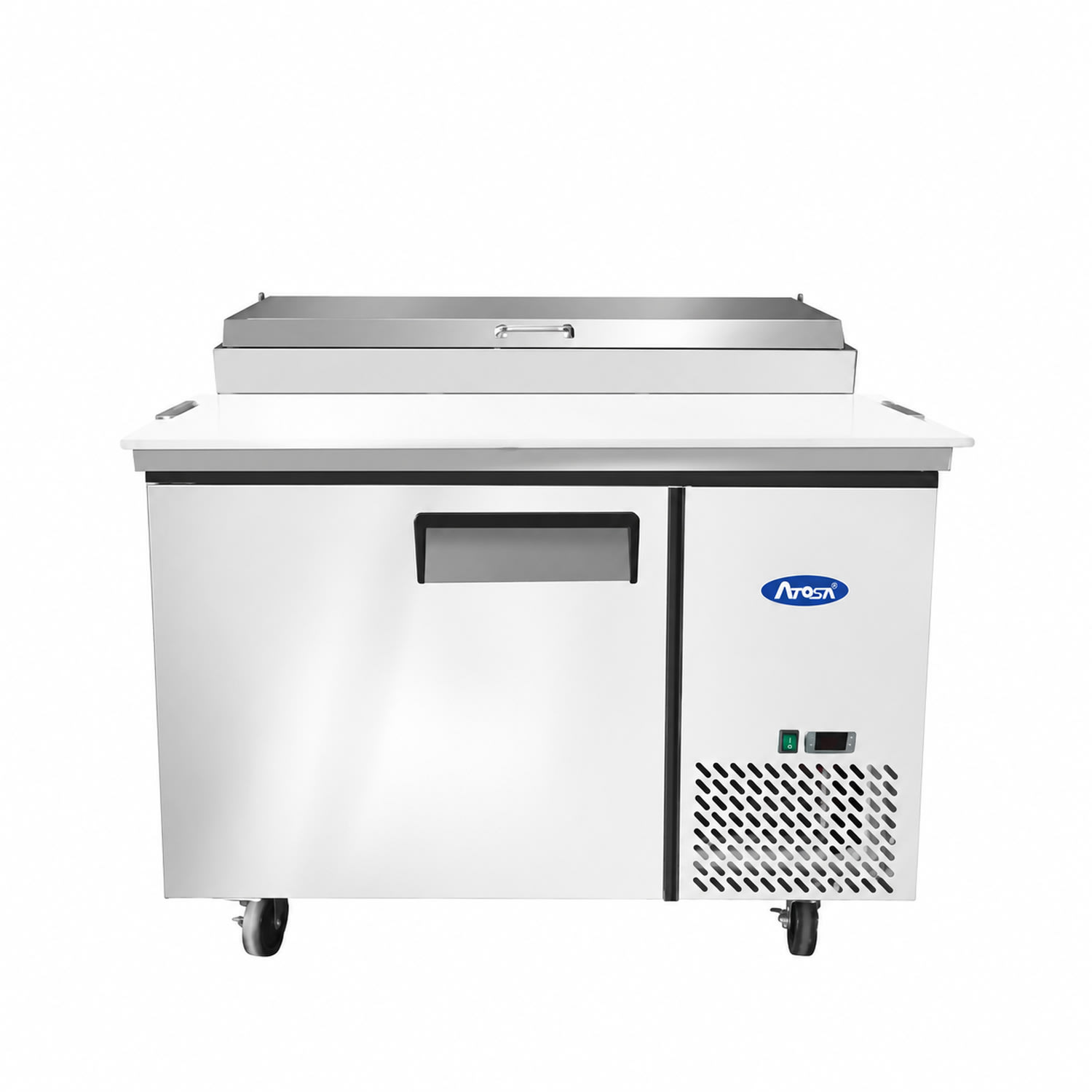 Atosa MPF8201GR 44 Pizza Prep Table w/ Refrigerated Base, 115v, Stainless Steel