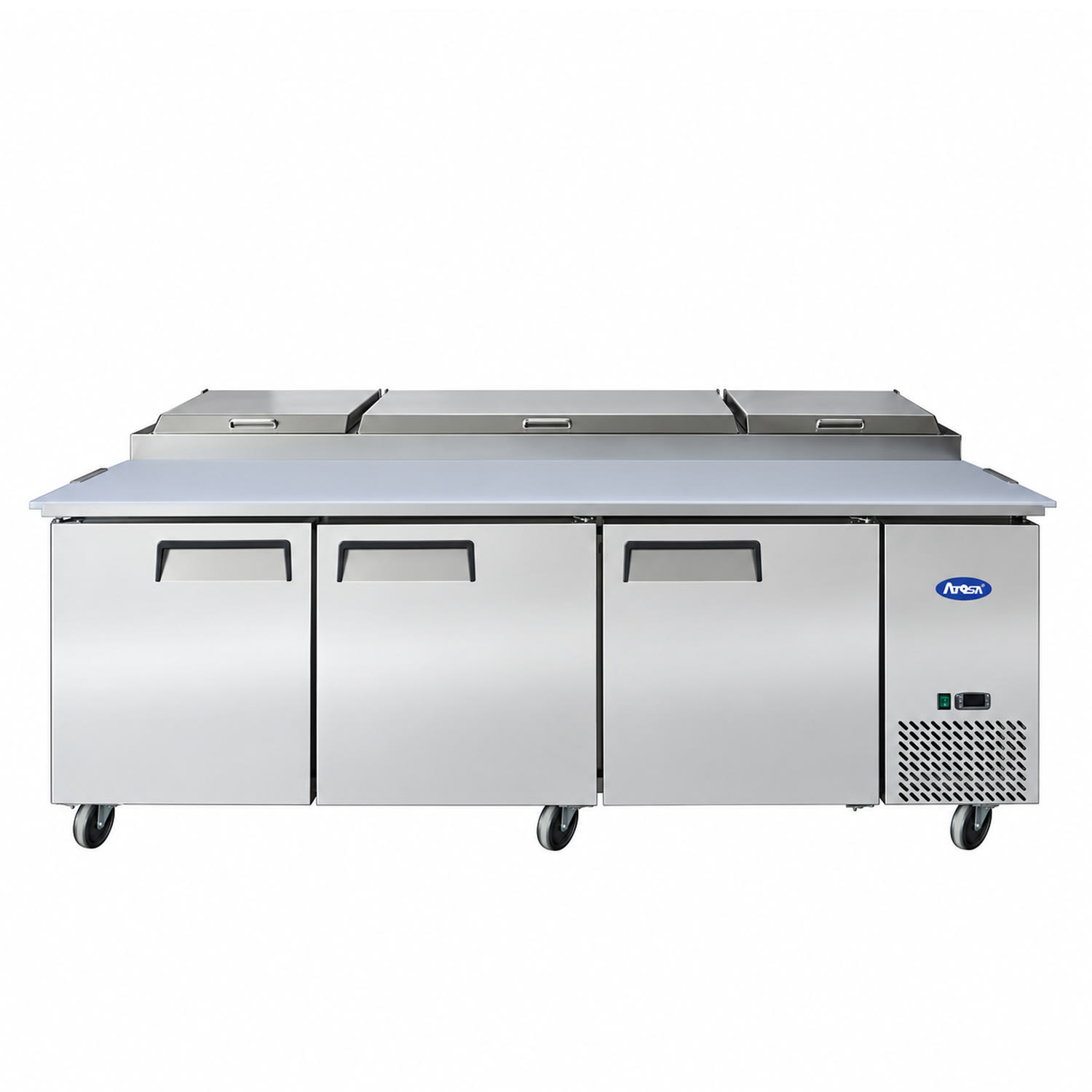 Atosa MPF8203GR 93 Pizza Prep Table w/ Refrigerated Base, 115v, Stainless Steel