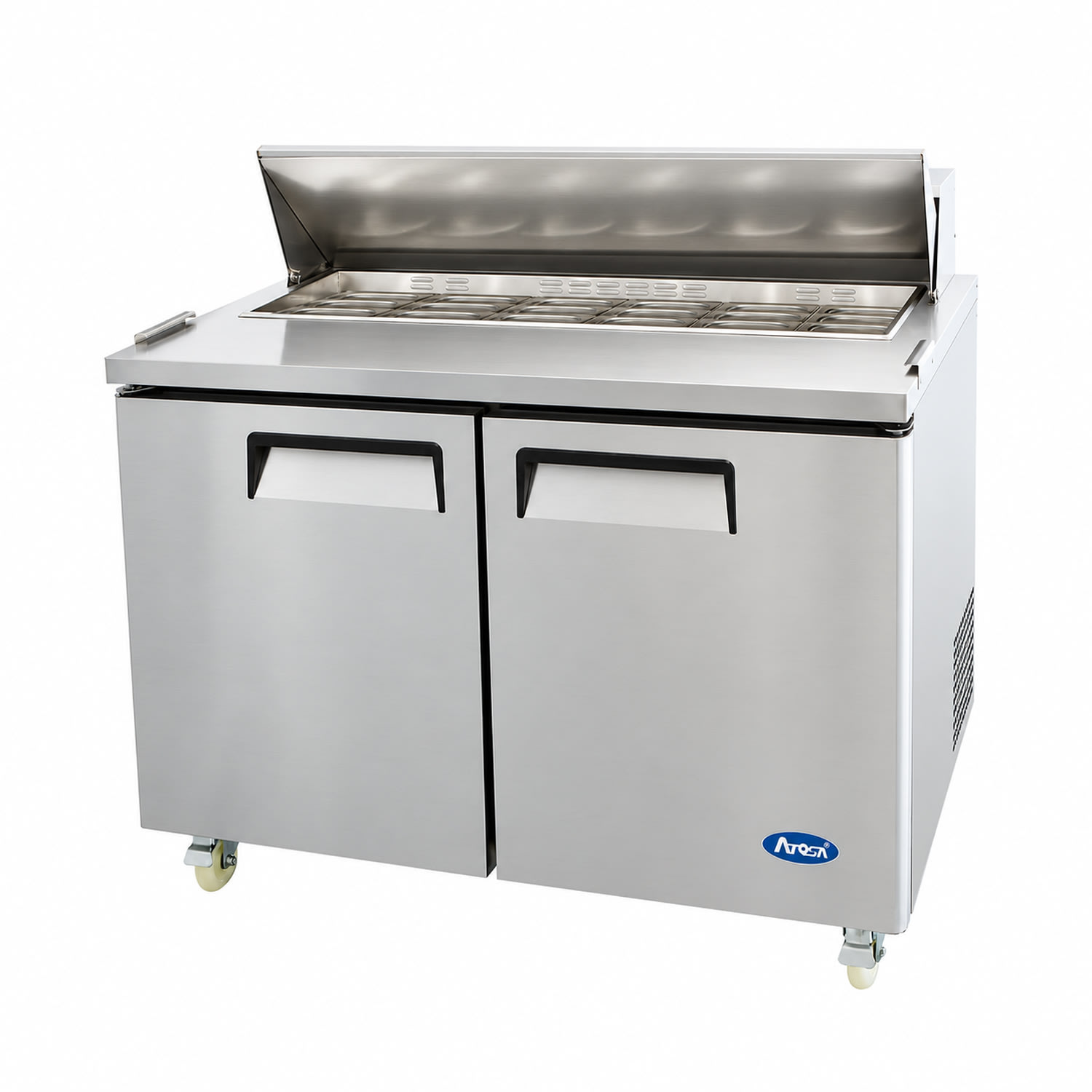 Atosa MSF3615GR 36 5/16 Mega Top Sandwich/Salad Prep Table w/ Refrigerated Base, 115v, Stainless Steel