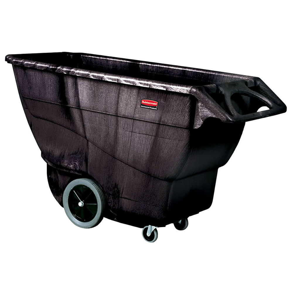 Rubbermaid FG9T1600 BLA 1 Cu Yd Trash Cart W 2100 Lb Capacity Black   007 Fg9t1600bla 