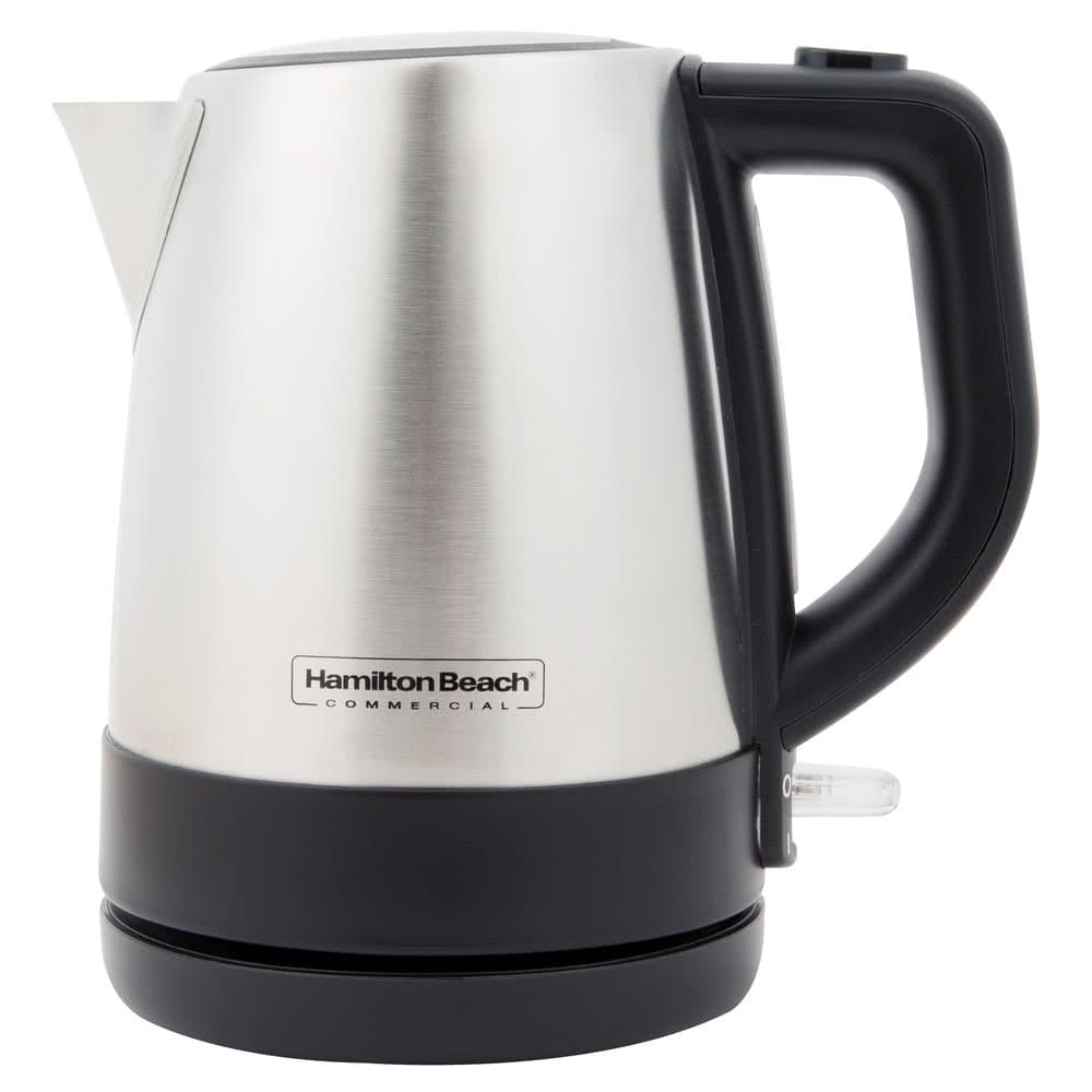 Hamilton Beach HKE110 1 Liter Electric Kettle - Black/Stainless, 120v, Silver