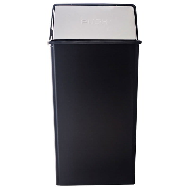 Witt 36HT22 36 gal Indoor Decorative Trash Can Metal, Black