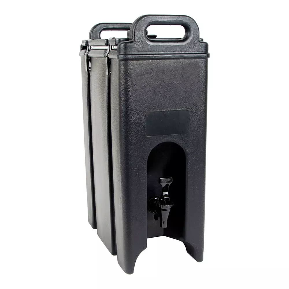 Cambro 500LCD110 5 gal Camtainer Insulated Beverage Dispenser, Black, Camtainer Series