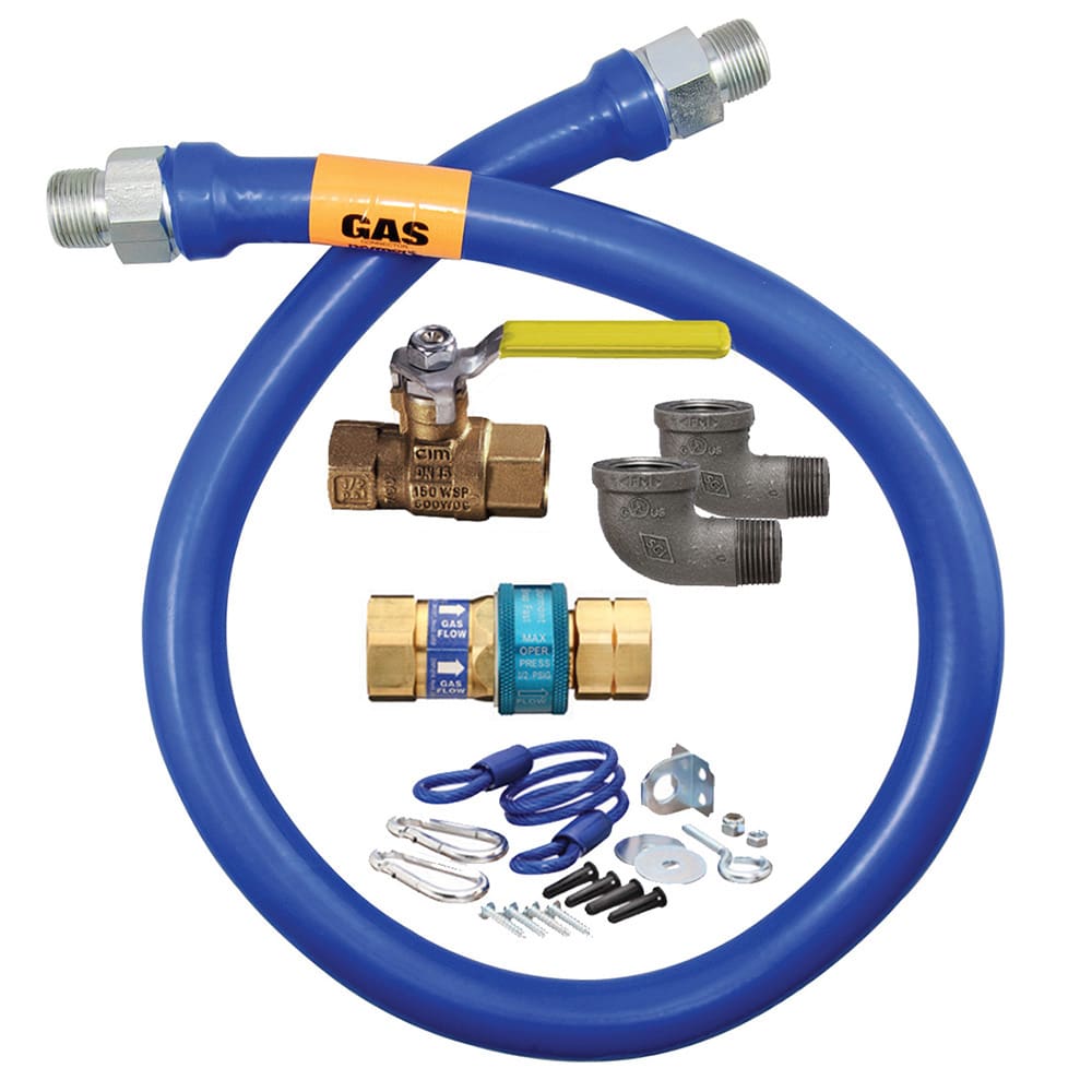 48" Gas Connector Kit w/ 3/4" Male/Male Couplings