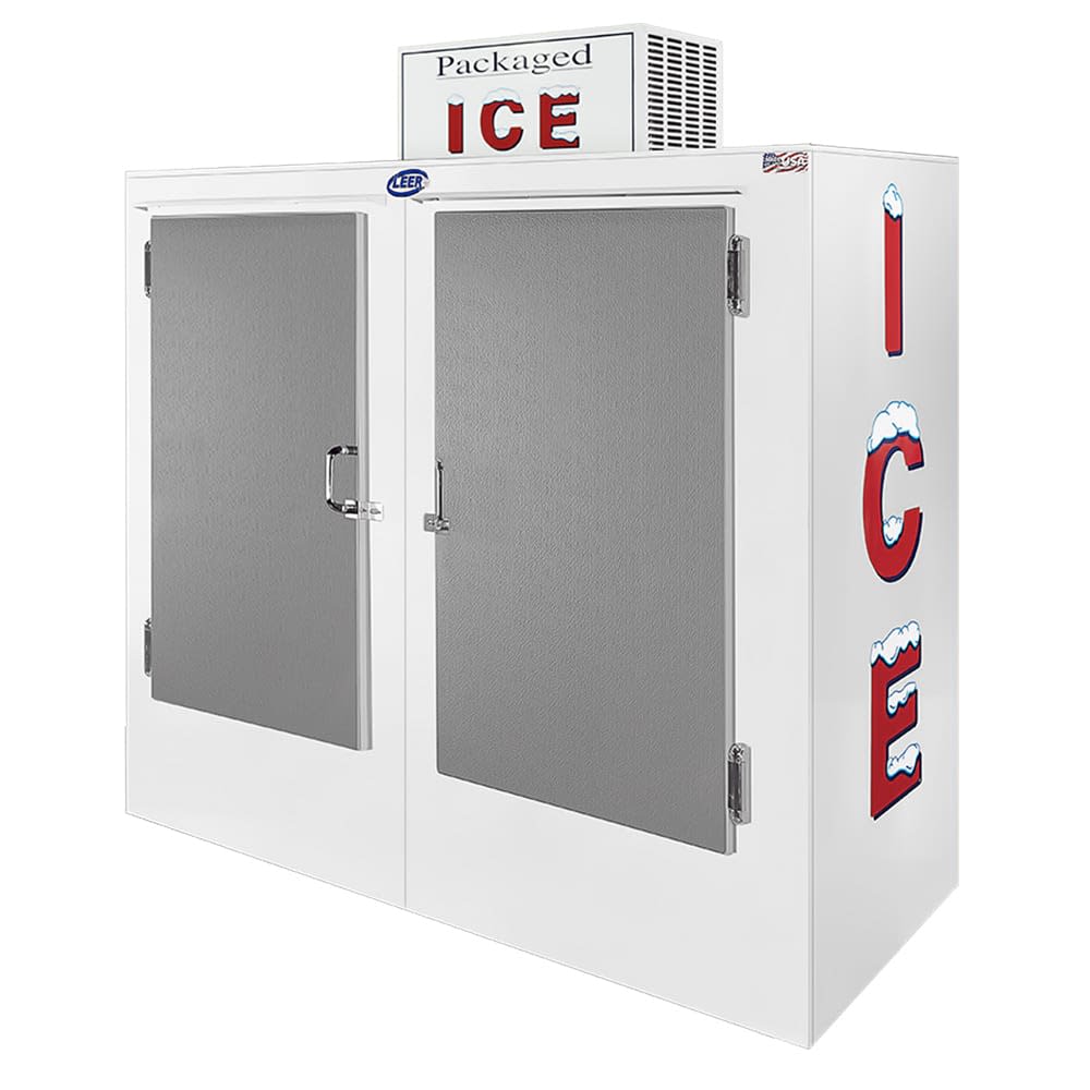73" Outdoor Ice Merchandiser w/ (155) 10 lb Bag Capacity - Solid Doors, 115v