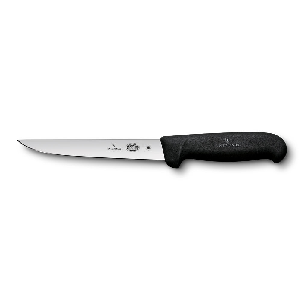 Victorinox 5.6003.15-X1 Stiff Boning Knife w/ 6" Blade, Black Fibrox Nylon Handle