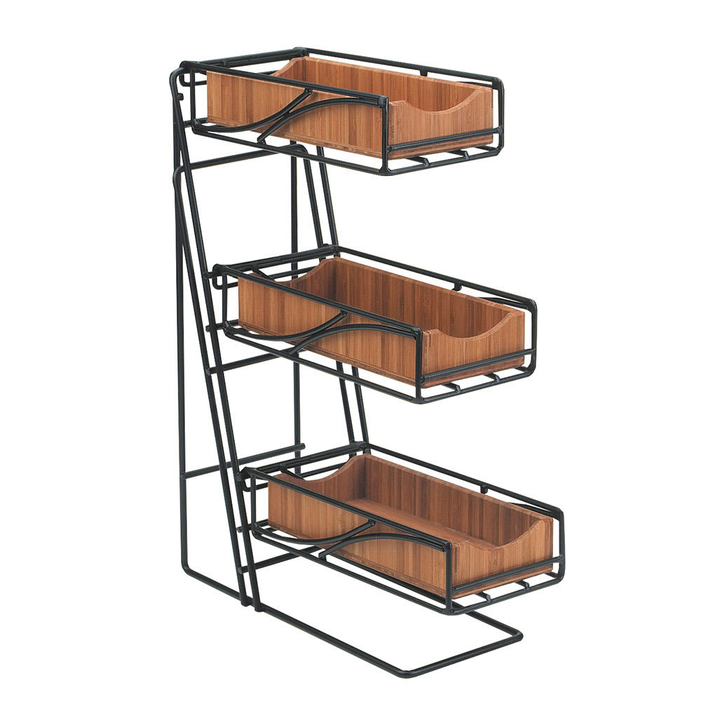 Cal-Mil 1235-13-60 Condiment Organizer w/ 3 Bins - Black