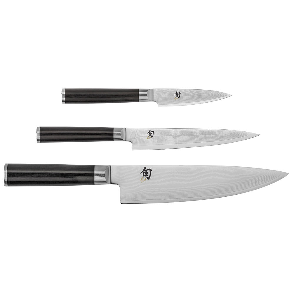 Shun Classics 3 Piece Starter Set w/ Chef's, Utility, & Paring Knives