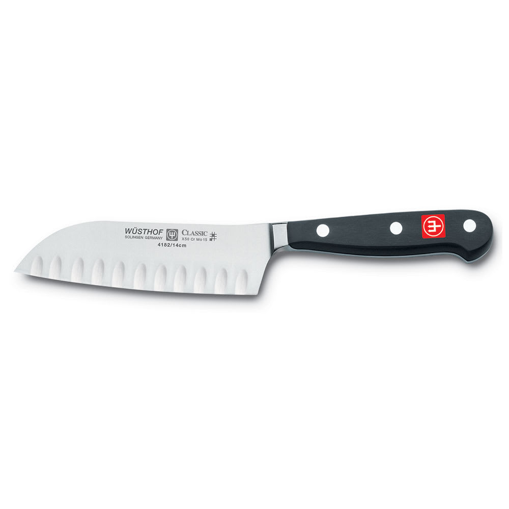 Wusthof 4182-7 5" Santoku Knife - Hollow Edge, Full Tang, Forged, Stainless Steel