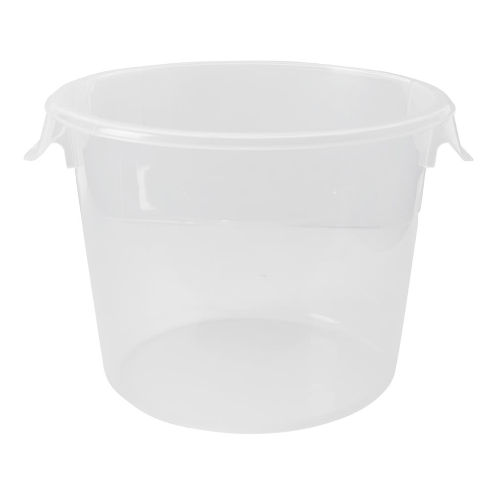 Rubbermaid FG572324CLR 6 qt Round Storage Container - Clear Poly