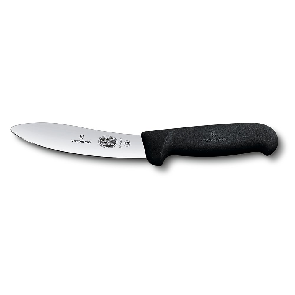 Victorinox 5.7903.12 Skinning Knife w/ 5" Blade, Black Fibrox Pro Handle
