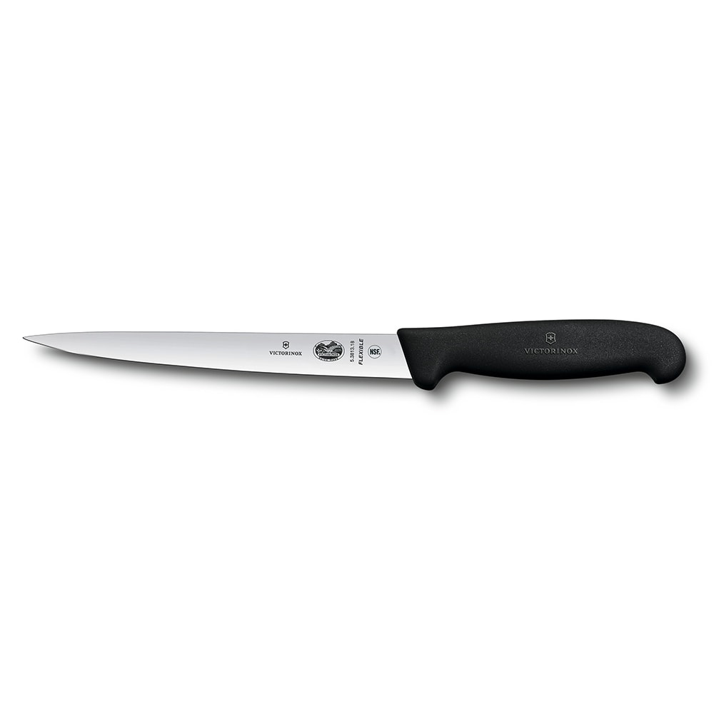 Victorinox 5.3813.18-X1 Flexible Fillet Knife w/ 7" Blade, Black Fibrox Pro Handle