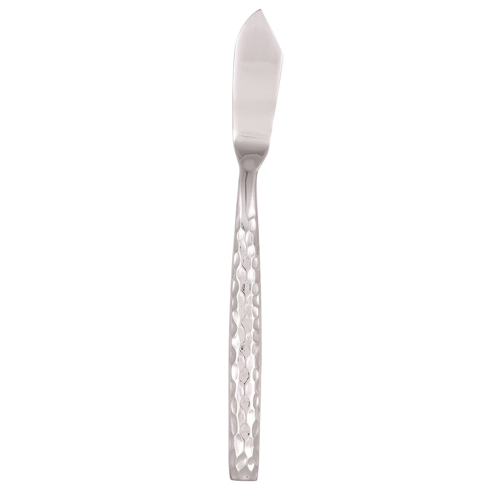 10 Strawberry Street HAMF-BK 7 1/4" Butter Knife with 18/0 Stainless Steel Grade, Hammered Forged Pattern
