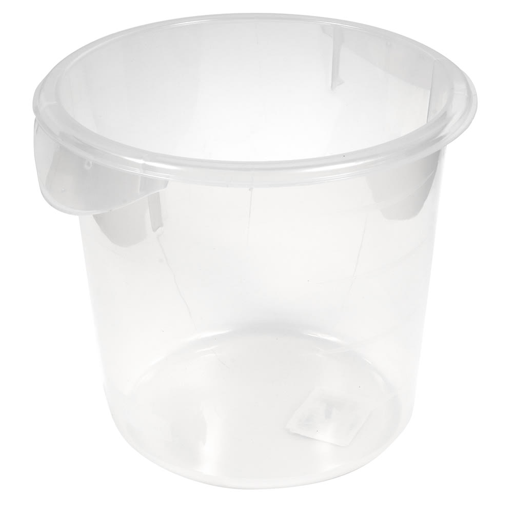 Rubbermaid FG572124CLR 4 qt Round Storage Container - Clear Poly