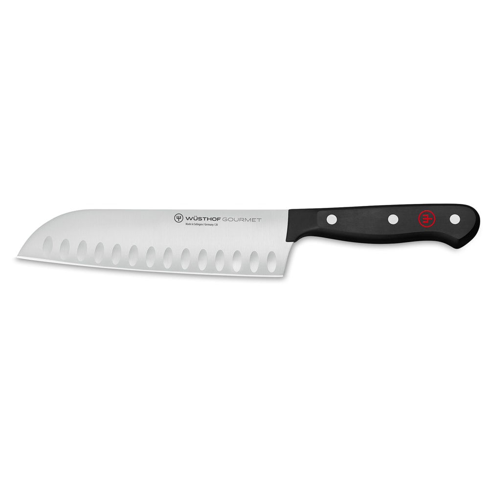 Wusthof 1025046017 7" Santoku Knife - Hollow Edge, Full Tang, Stainless Steel