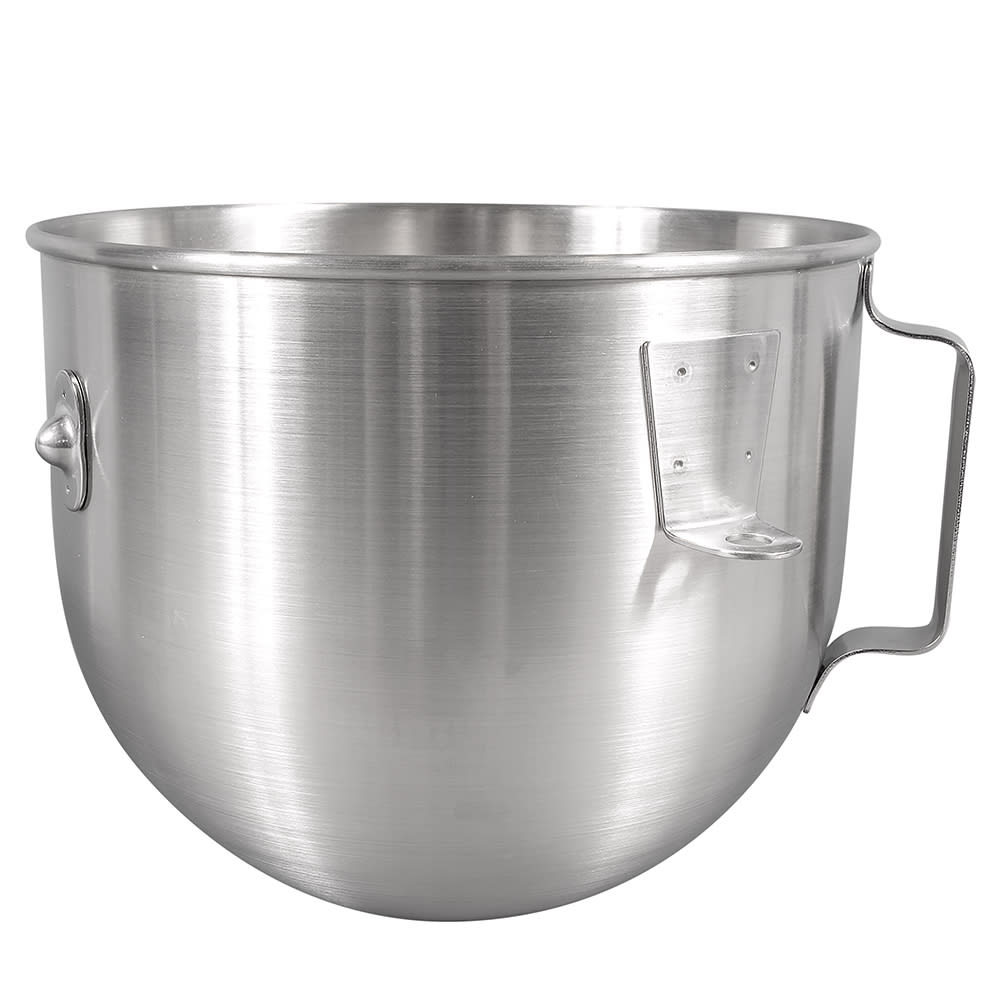 KitchenAid K5ASB Stainless Steel Bowl w/ Flat Handle for 5 qt KitchenAid Stand Mixers, 4.8 Liter, Silver
