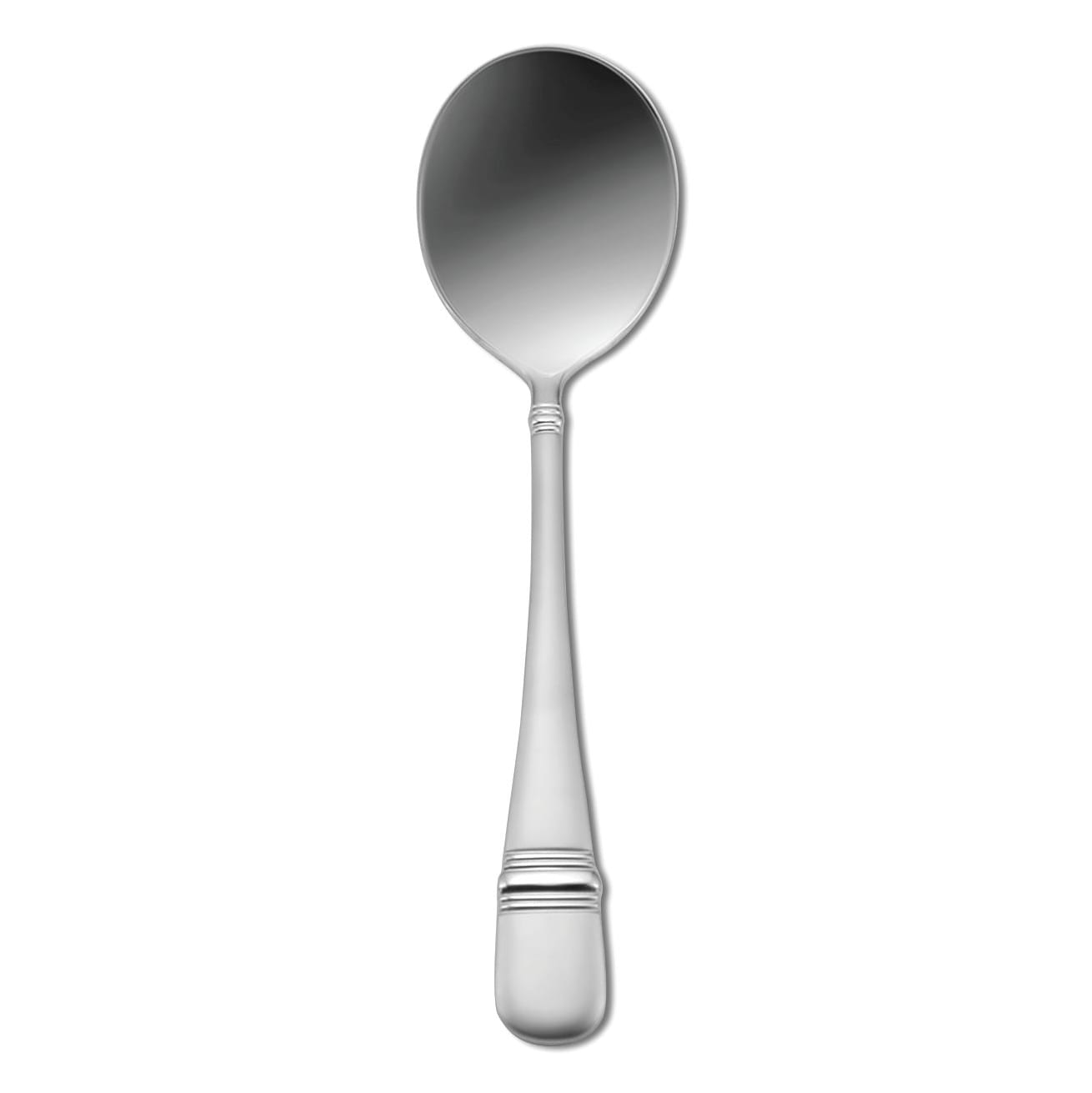 Oneida T045SRBF 6 3/4" Soup Spoon with 18/10 Stainless Grade, Satin Astragal Pattern, Silver