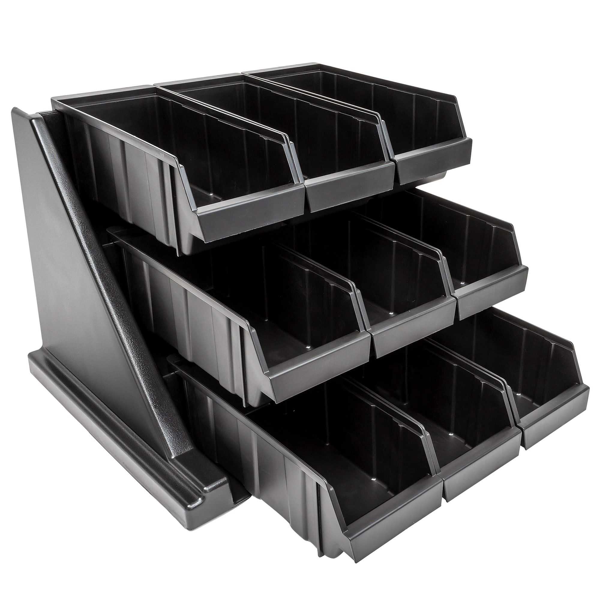 Cambro 9RS9110 Condiment Organizer w/ 9 Bins - Black