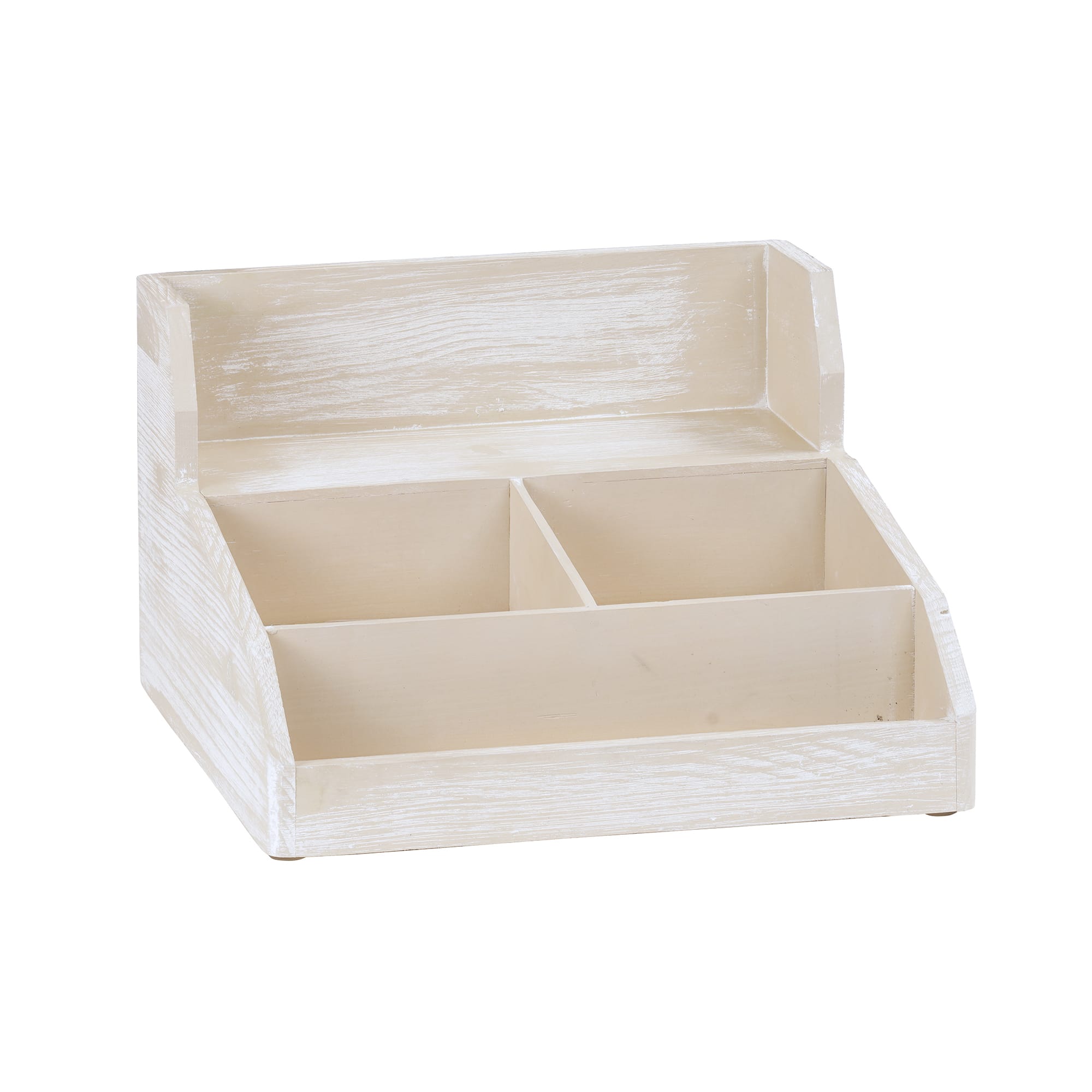 Cal-Mil 2019-113 Condiment Organizer w/ 4 Bins, 15" x 14 1/2" x 9 1/4"H, Rustic Pine, Beige