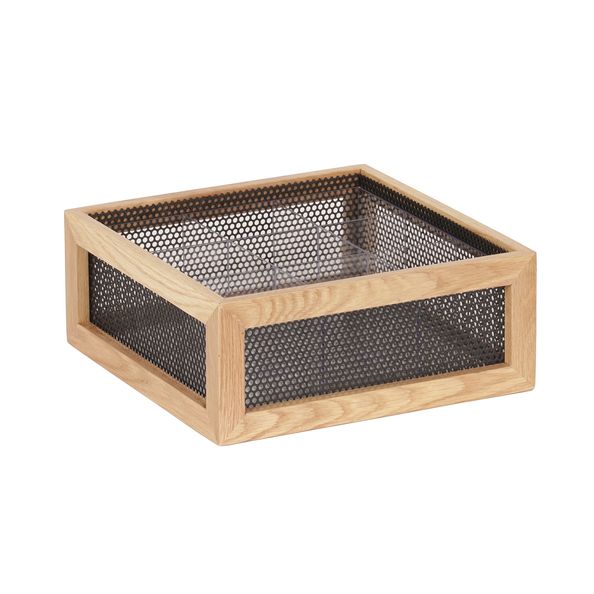 Cal-Mil 22915-115 Condiment Organizer w/ 9 Bins, 12" x 12" x 4 1/2"H, Black, Brown