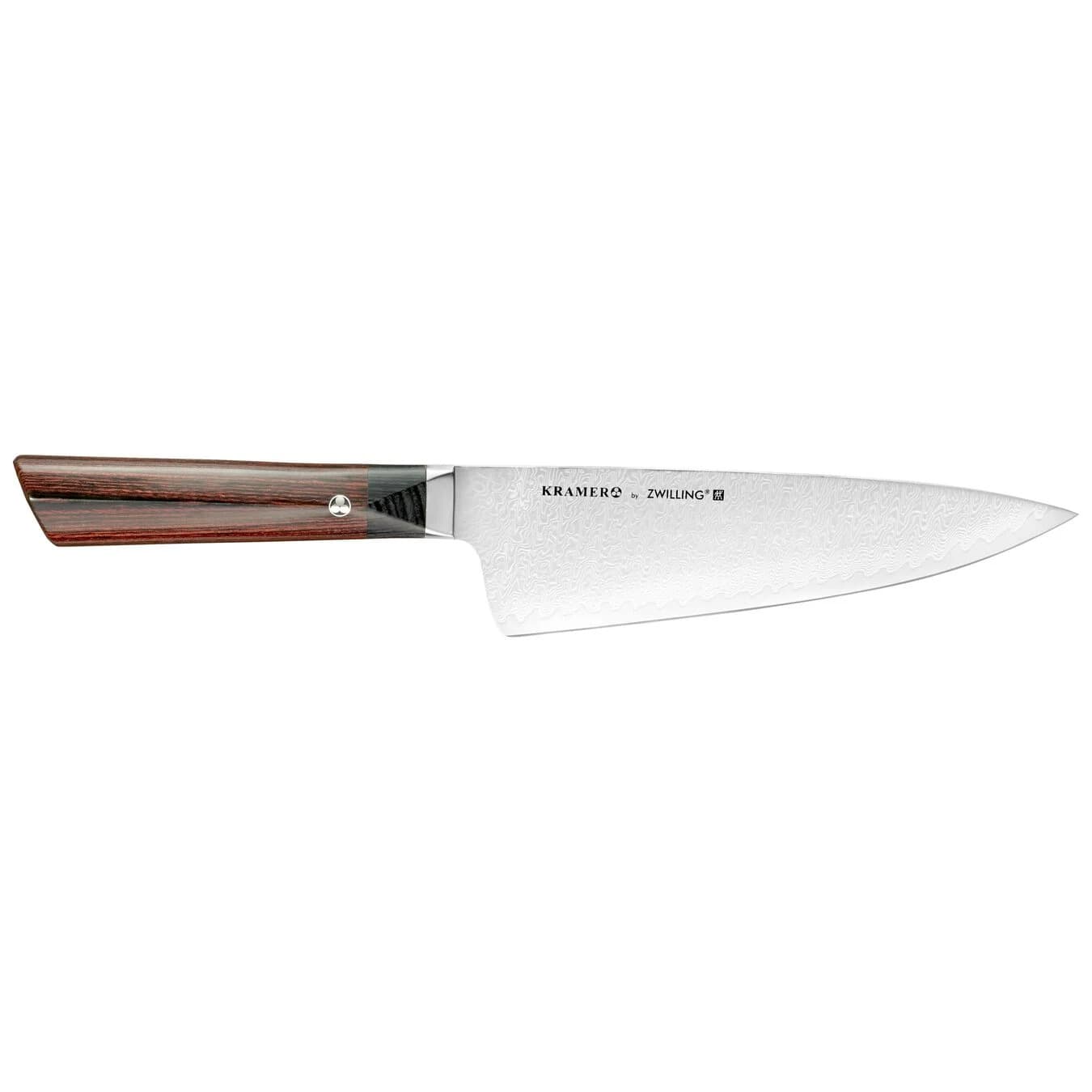 Zwilling 1019090 8" Chef's Knife w/ Brown Pakkawood Handle, Carbide Stainless Steel