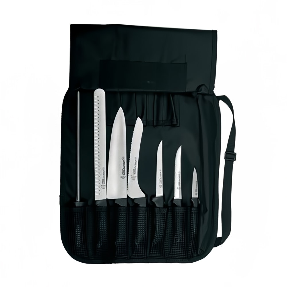 Dexter Russell SGBCC-7 7 Piece Cutlery Set w/ Soft Back Rubber Handles, Carbon Steel, Stainless Steel