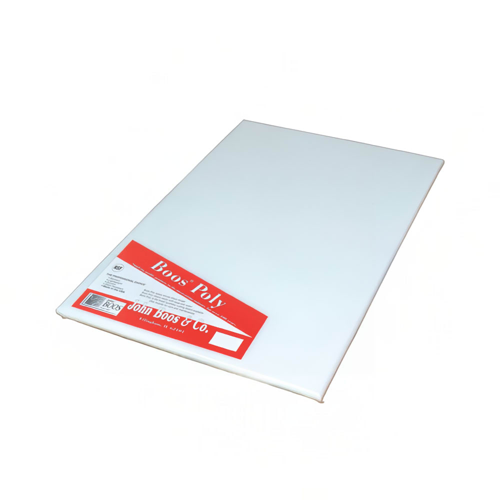 John Boos P1036 Cutting Board, Reversible Poly, Shrink Wrapped, 12 x 18 x 3/4", White, 0.75 in