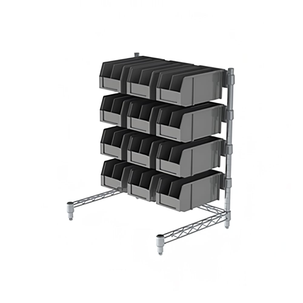 Metro CR1824DTCT Condiment Organizer w/ 12 Bins - Gray, Black