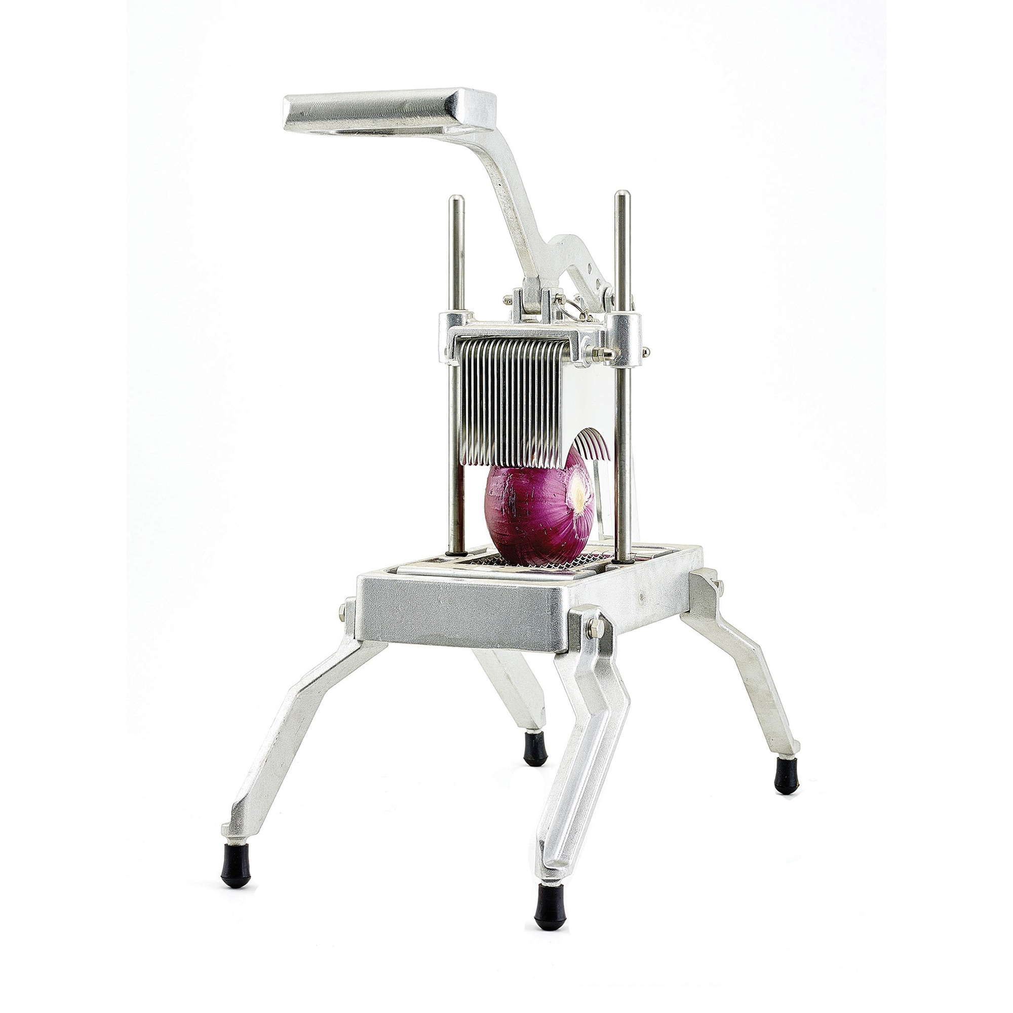 Winco OS-188 Aluminum Food Slicer, 3/16" Blades, Fruits & Vegetables, Manual, Stainless Steel