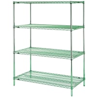 Metro EZ2436NK3-4 36" NSF 4-Tier Heavy-Duty Epoxy Coated Wire Shelving Unit - Super Erecta®,...