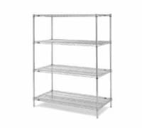 Metro EZ2436NK3-4 Super Erecta® Chrome Wire Shelf Kit - 36"W x 24"D x 74"H