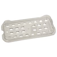 Rubbermaid FG113P24CLR Cold Food Pan Drain Tray - 1/4 Size, Clear