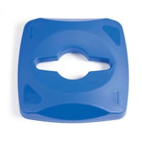 Rubbermaid 1788374 Square Recycling Trash Can Lid - Plastic, Blue