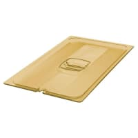 Rubbermaid FG234P86AMBR Hot Food Pan Cover - Notched, Full Size, Amber