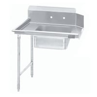 Advance Tabco DTS-S70-36L-X 35" Straight Dish Table - Left to Right, (1) 20" x 20"...