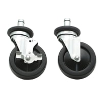 Advance Tabco EC-25 5" Stem Caster Set - 2 Brakes, 4 Doughnut Bumpers, Rubber