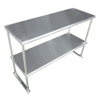 Advance Tabco EDS-12-72-X 72 1/4"L Table Mount Shelf - 2 Decks, Rear Mount, 12"W, Stainless