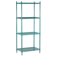 Advance Tabco EGG-2472 72" NSF 4-Tier Heavy-Duty Epoxy Coated Wire Shelving Unit - 24"W...