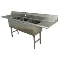 Advance Tabco FC-3-1818-18RL 90" 3 Compartment Sink w/ 18"L x 18"W Bowl, 14" Deep