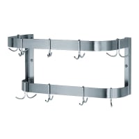 Advance Tabco GW-24 24" Wall-Mount Pot Rack w/ (12) Double Hooks, Steel