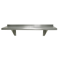 Advance Tabco WS-12-72 Solid Wall Mounted Shelf, 72"W x 12"D, Stainless