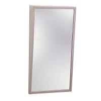Bobrick B-293 1830 Fixed-Position Tilt Mirror w/ Beveled Edges, Stainless
